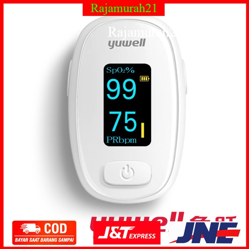 Yuwell Alat Pengukur Detak Jantung Kadar Oksigen Fingertip Pulse Oximeter - YX306 - White - 2SHR07WH