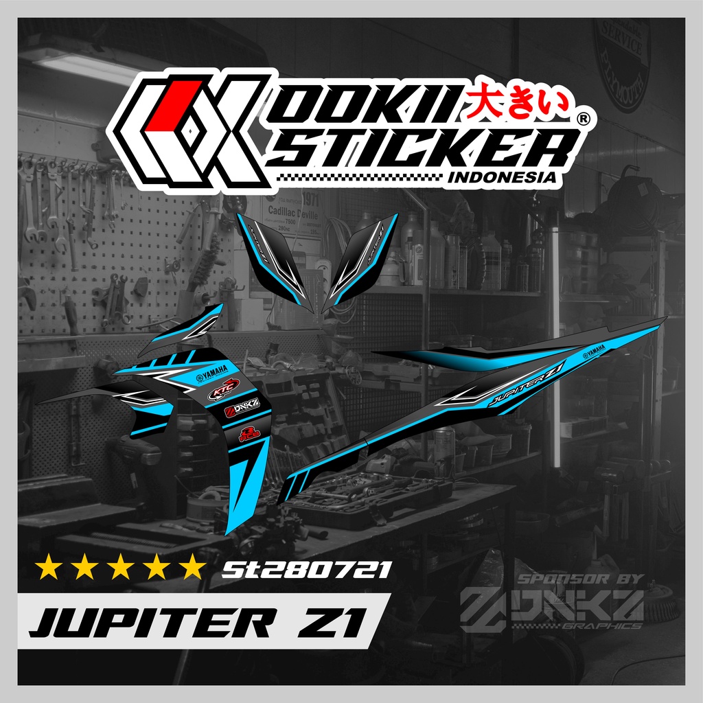 Stiker Jupiter Z1 Lagenda 115Z Jupiter RC Decal Striping Jupiter Z1 Premium Racing ST280721 ookii