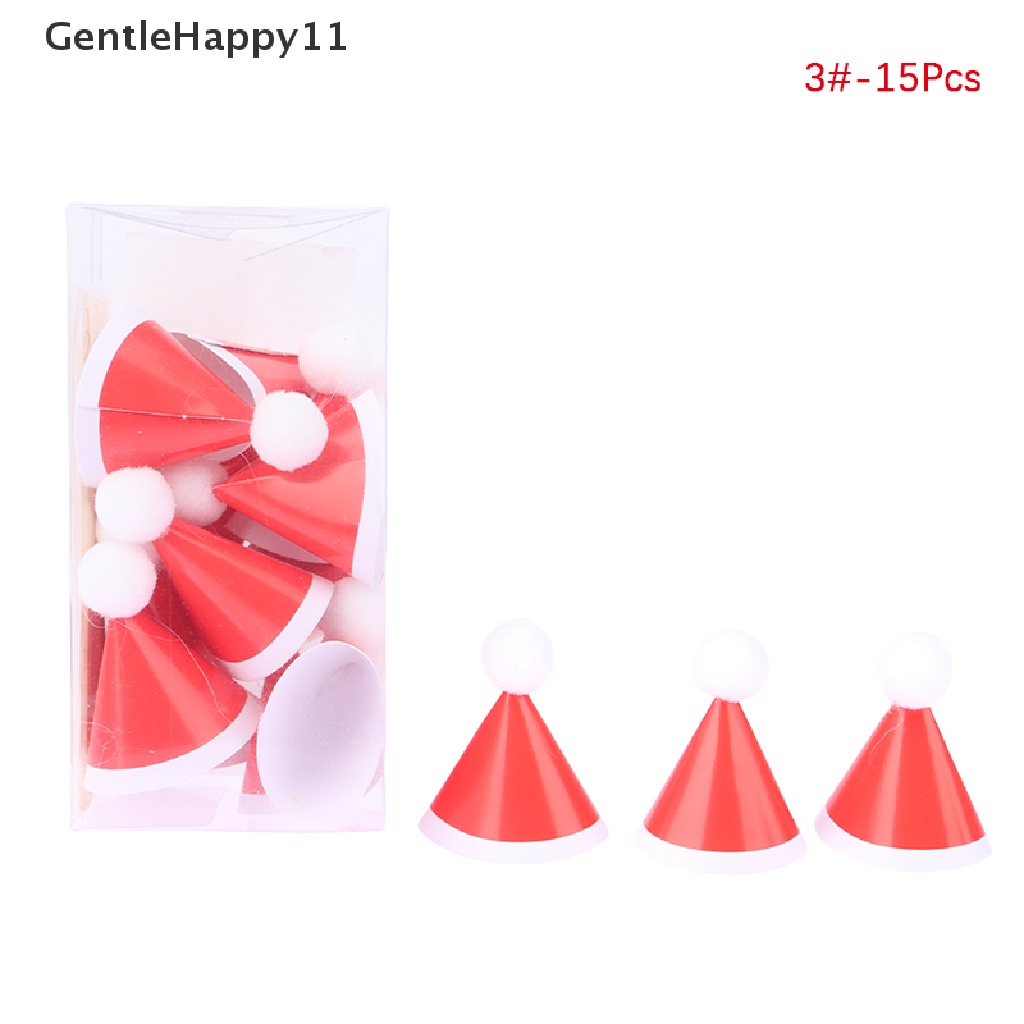 Gentlehappy 1Box Topi Mini Baking Kue Topper 1: 12rumah Boneka Miniatur Topi Hairball Topi Ulang Tahun Topi Natal Scene Decor Mainan id