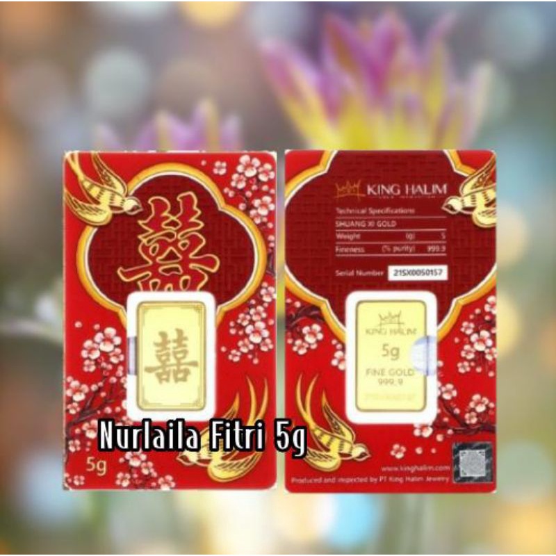 Logam Mulia King Halim Shuang Xi 5g