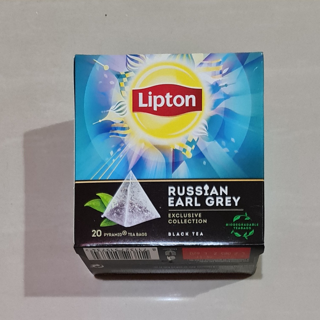 Lipton Russian Earl Grey Black Tea Pyramid Tea Bags 20 x 1.7 Gram