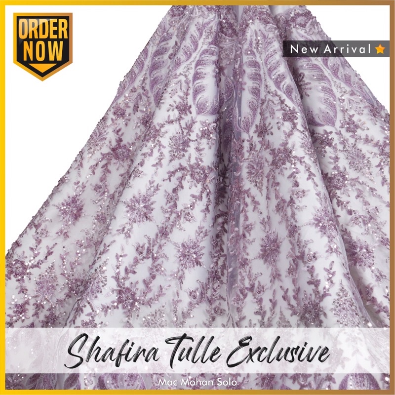 [NEW ARRIVAL] SHAFIRA TULLE EXCLUSIVE SOFT TWOTONE PER 0.5m DENGAN BORDIR DAN PAYET UNTUK WEDDING DRESS KEMBAR BESAN KEBAYA DRESS SERAGAMAN WISUDA TERBAIK DAN TERMURAH HIGH QUALITY BY MACMOHAN