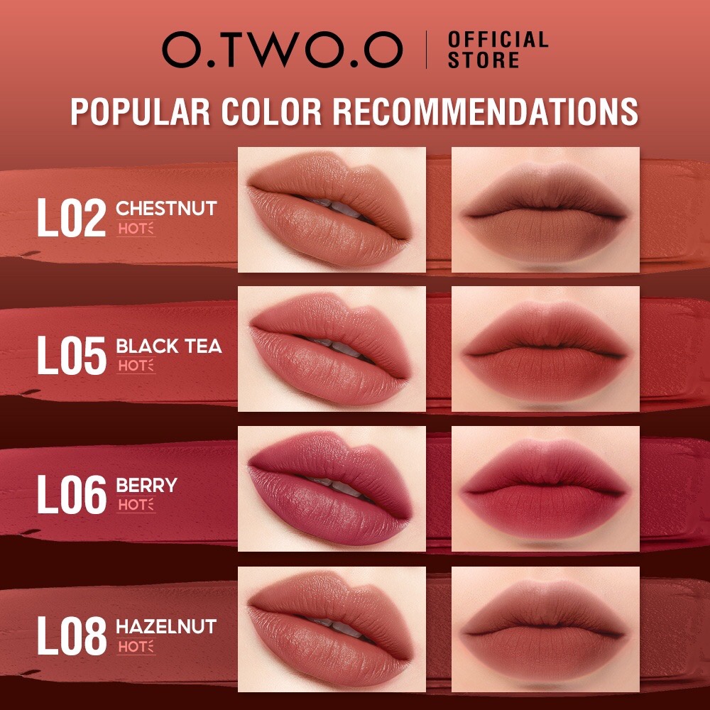 O.TWOO 2 in 1 Splendid Matte Double-Ended Lip Glaze And Lipstick