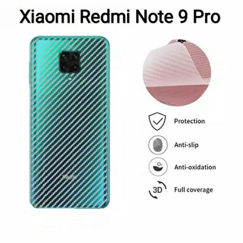 Antigores Skin Carbon Xiaomi Redmi Note 9 Pro