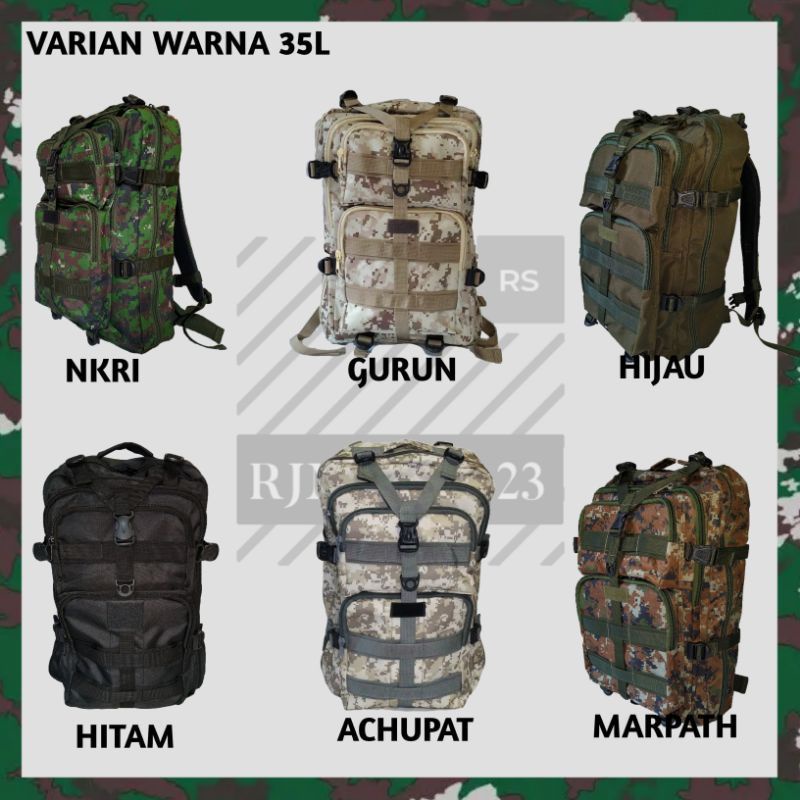 Tas Ransel Punggung Backpack Tactical Army Loreng Pria Dewasa Keren Model Lebanon 3P