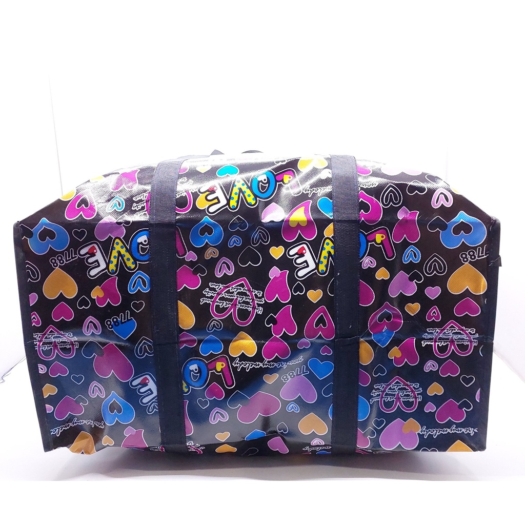 Tas Pasar SIZEJUMBO-XL MURAH / Tas Karung Karakter SUPER BESAR JUMBO BARU / Tas Pasar dengan Tali Tas dijahit hingga 3/4 tas / Tas Berangkat Murah / Tas Travel Plastik / Tas Pasar Anti Air BARU / Tas Karung Colorfull Besar Murah ORIGINAL / Tas Mudik MURAH