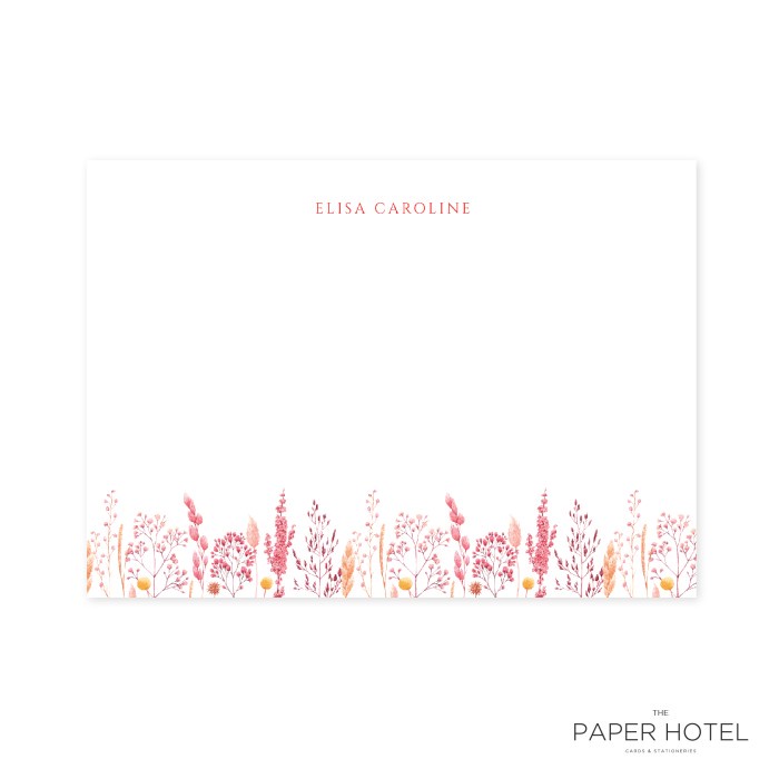 

Card Notecard - The Blush Bloom (Personalized Initials/ Name, 16Pcs)