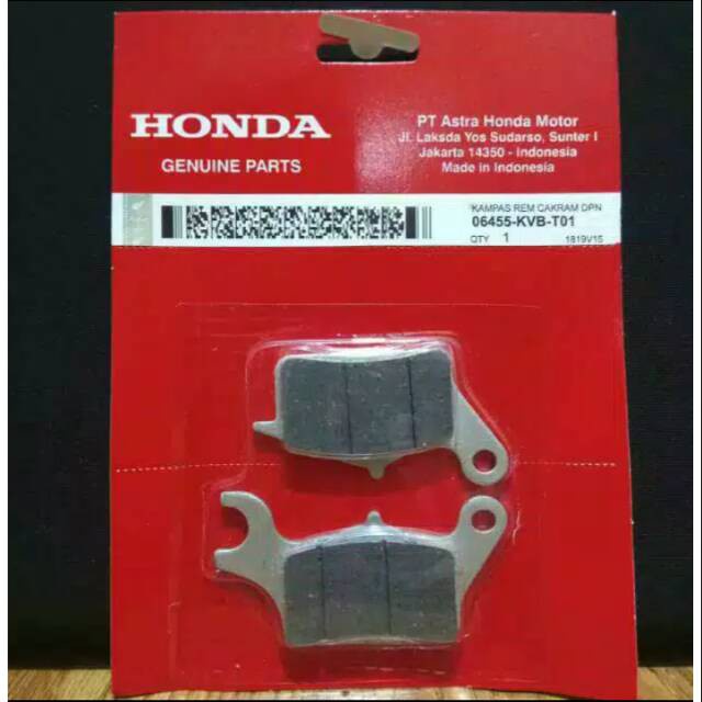 Kampas Rem Depan Cakram Depan Diskpad Honda BeAT, Scoopy &amp; Vario 06455-KVB-T01