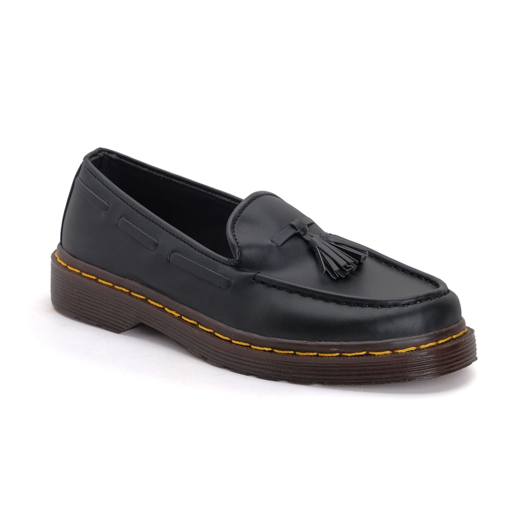 Jack Footwear - Cleve Black Sepatu Loafers Pria Formal Kantor Kerja Kuliah Kondangan