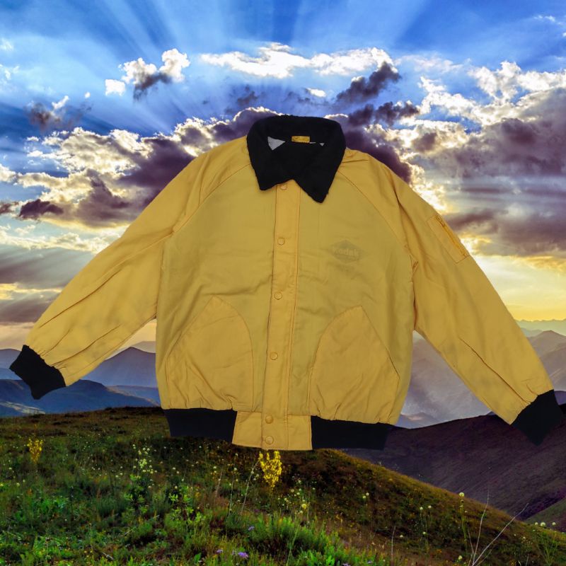 VINTAGE KODAK COLOR FILM Merchandise Yellow Bomber Jacket