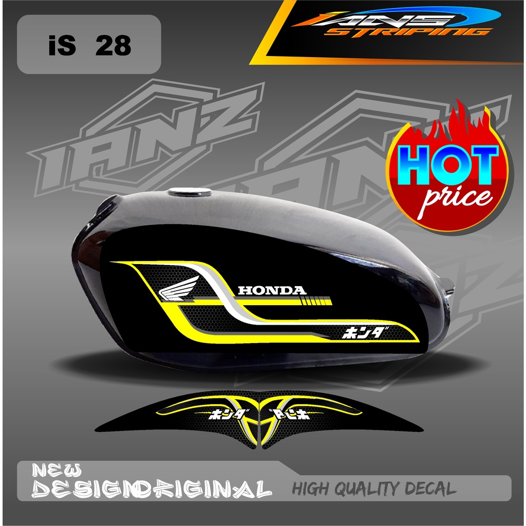 STIKER LIST STRIPING CUSTOM CB100 HOLOGRAM/NON HOLOGRAM IS28