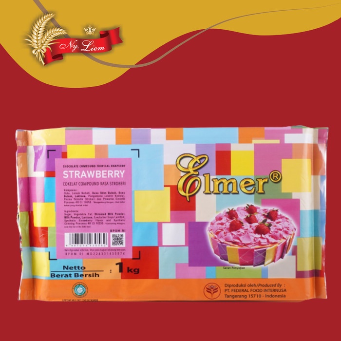 ELMER STRAWBERRY Tropical Rhapsody Cokelat Compound 1 kg