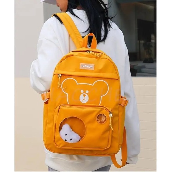 [COD] Ransel Sekolah Remaja Wanita Motif 2 Bulat Termurah / Model Ransel Tas Wanita Terbaru / Tas Pungung /Tas Kuliah Wanita Style Korea / Ransel Bahu Wanita