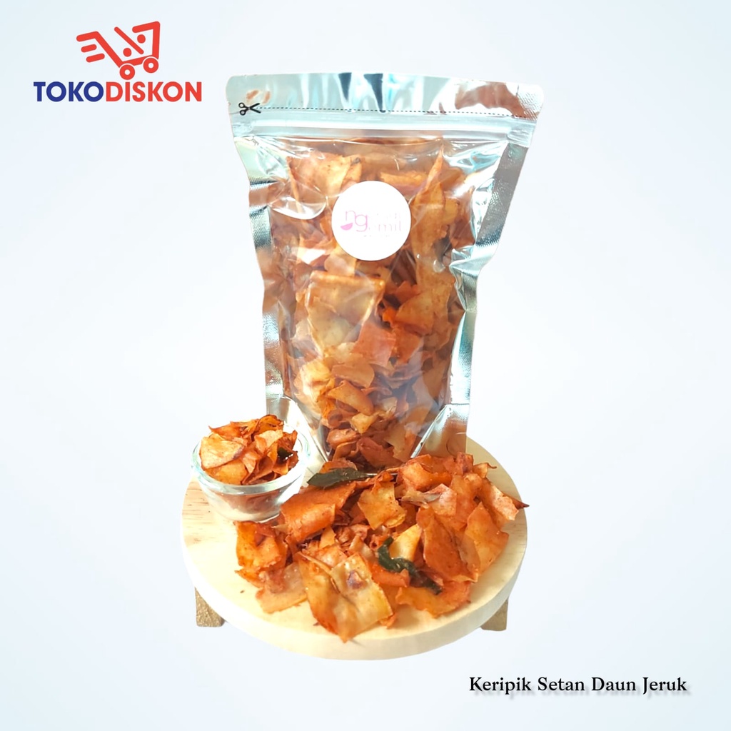 

Kripik Setan Extra Pedas Bumbu Rempah Daun Jeruk Kripset Daun Jeruk Keripik Homemade Kualitas Premium
