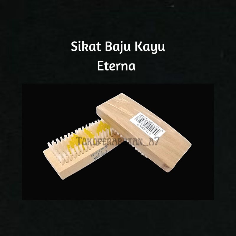 Sikat baju kayu Eterna/sikat pakaian kayu/sikat serbaguna/sikat tangan kayu/sikat baju