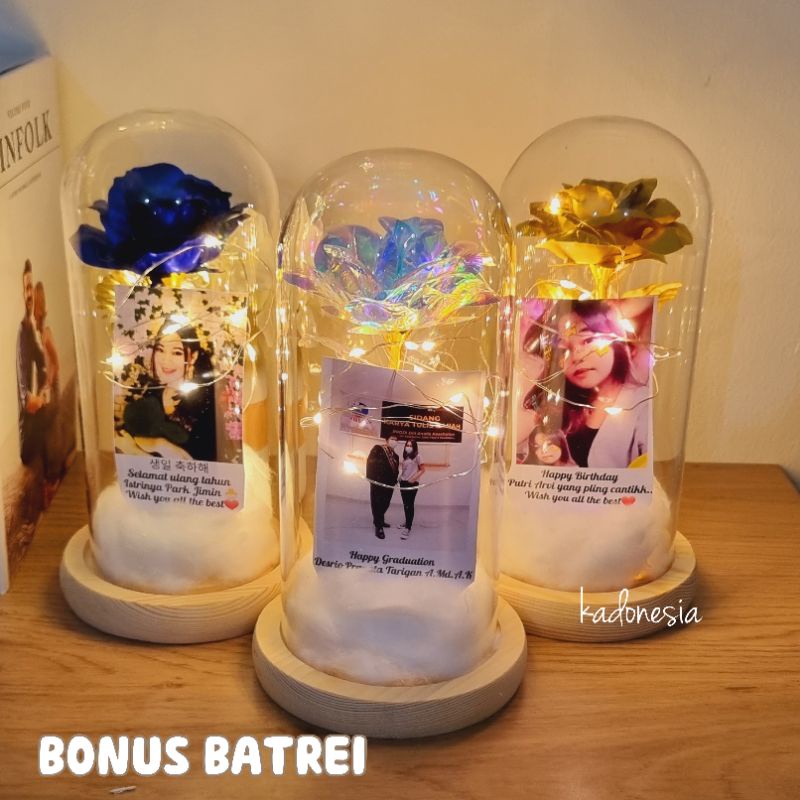 Kado Valentine Lampu Mawar / Bunga Mawar Lampu