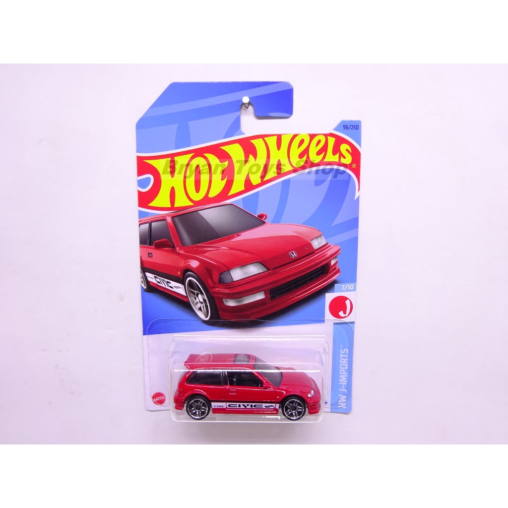 Hot Wheels 90 Honda Civic EF Merah
