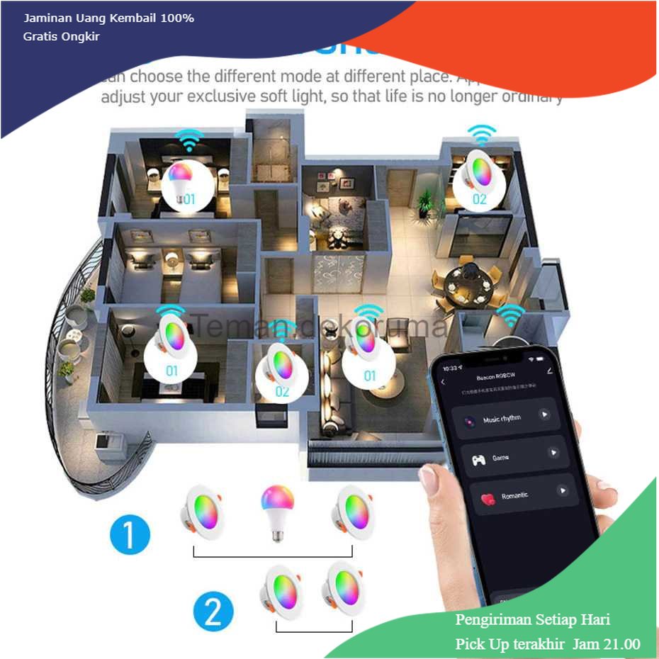 TD - LMP VBS Lampu Bohlam Downlight LED RGBCW Smart Bulb Bluetooth 10W - A61