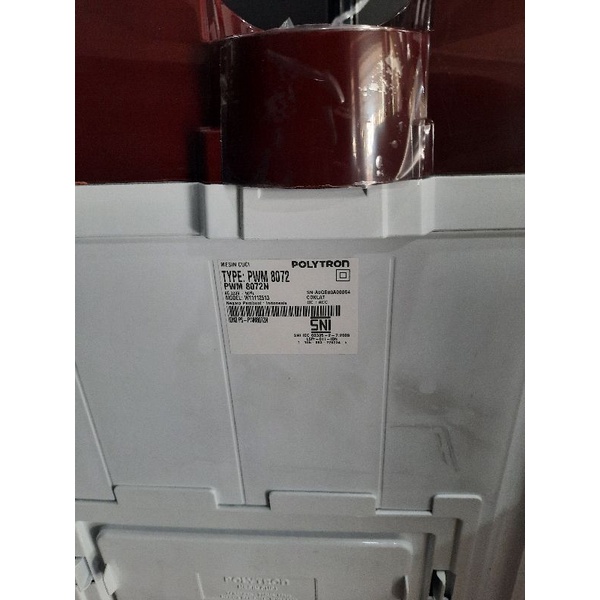 Mesin Cuci 2 Tabung 8kg Polytron PWM 8072