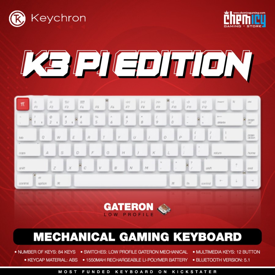 Keychron K3 Phi Edition Non LED Hotswap Mechanical Gaming Keyboard