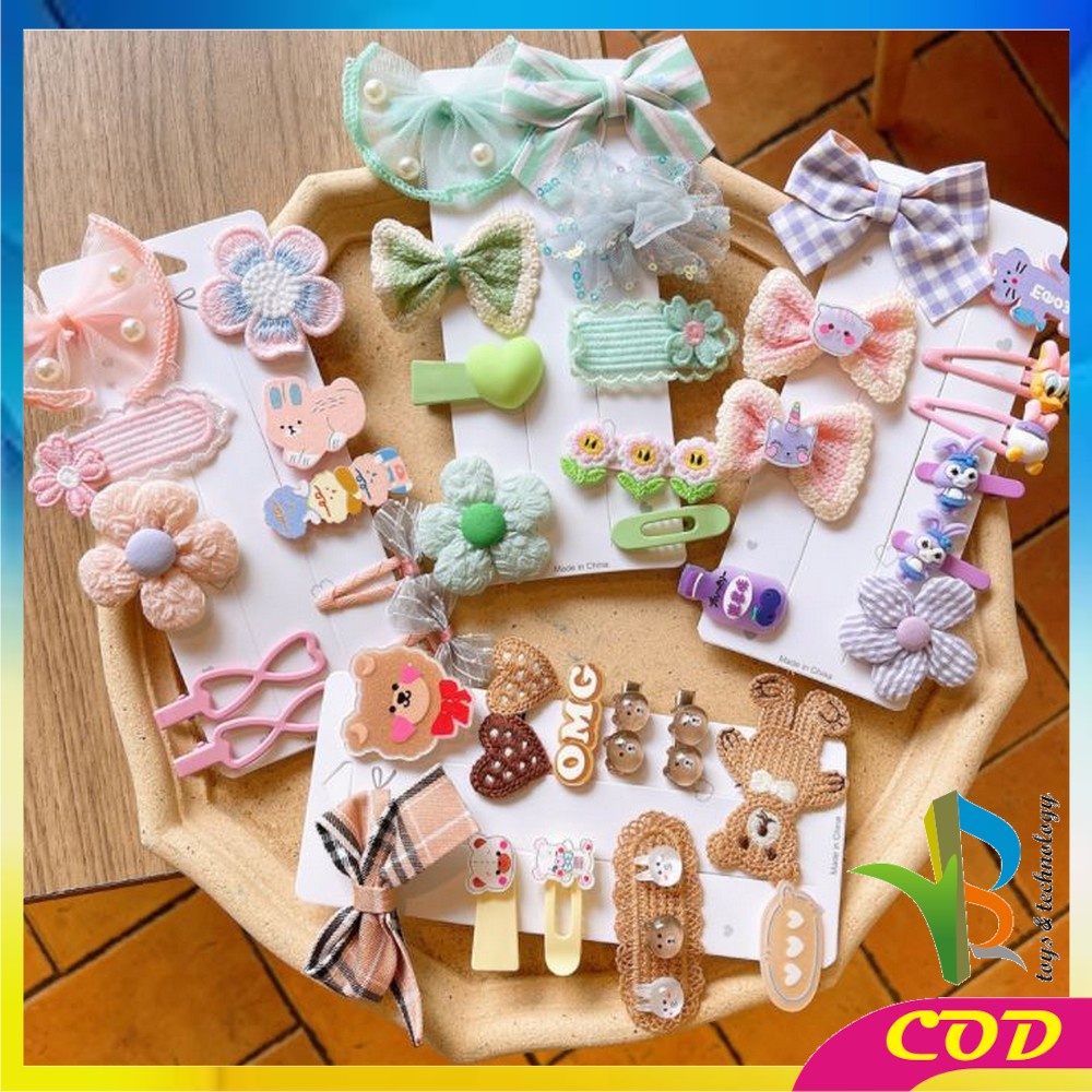 RB- C340-C342 PART 2 Jepit Rambut Anak Lucu Set 10 IN 1 / Baby Hair Clip Ala Korea / Jepit Rambut Korea Anak / Jepitan Rambut Anak Korea Fashion / Hair Pin Rambut / Hair Clips