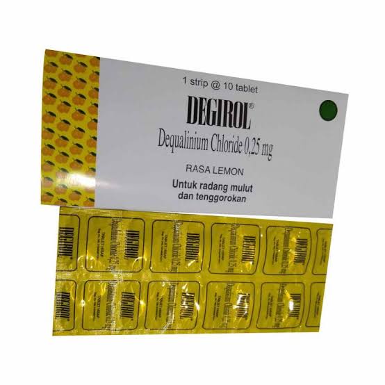 Degirol Tablet Hisap Radang Mulut Dan Tenggorokan Strip Isi 10 Tablet ORIGINAL-BPOM