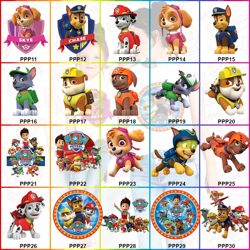 Kaos Ulang Tahun Paw Patrol ULTAH COUPLE ANAK DAN DEWASA