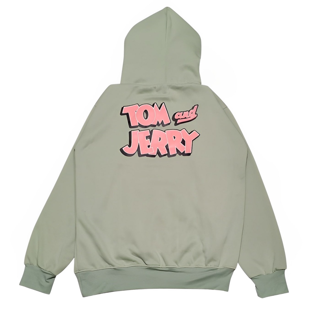 H&amp;M Tom &amp; Jarry Hoodie H&amp;M Pria Wanita Crop Bahan Katun Premium Import