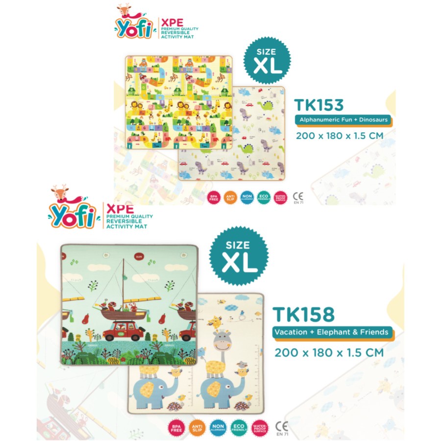 Yofi Roll Mat Playmat Alas Bermain Anak Gulung Size L & XL
