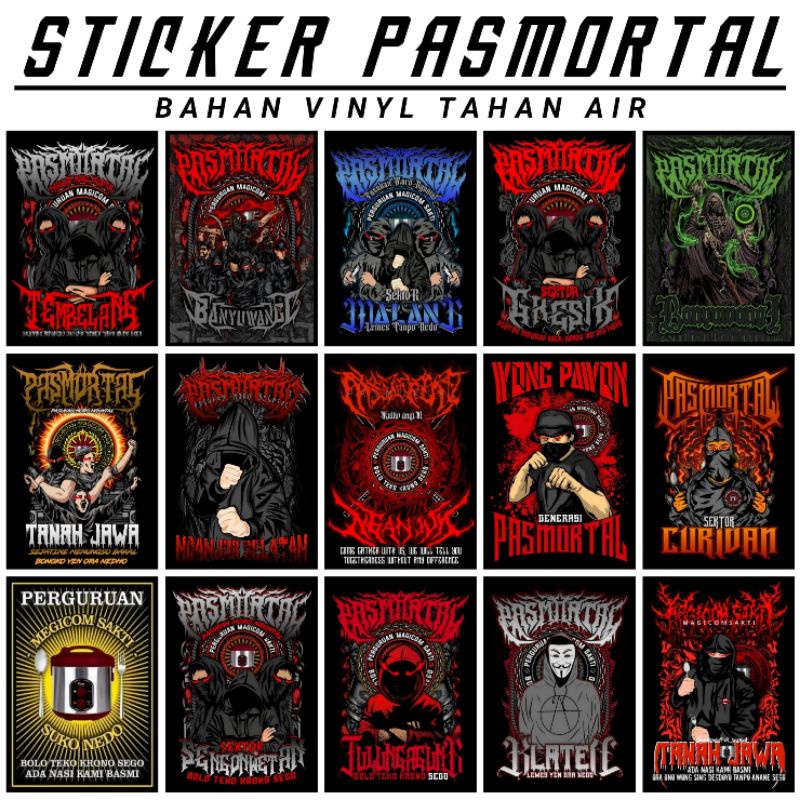 

Stiker PASMORTAL Bahan Vinyl