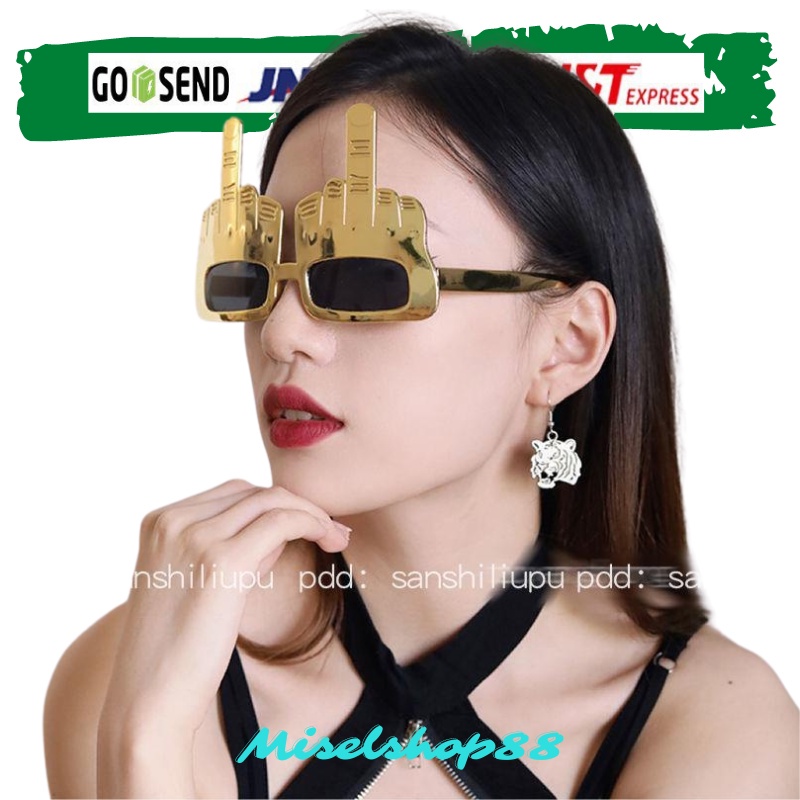 kacamata jari tengah middle finger kostum