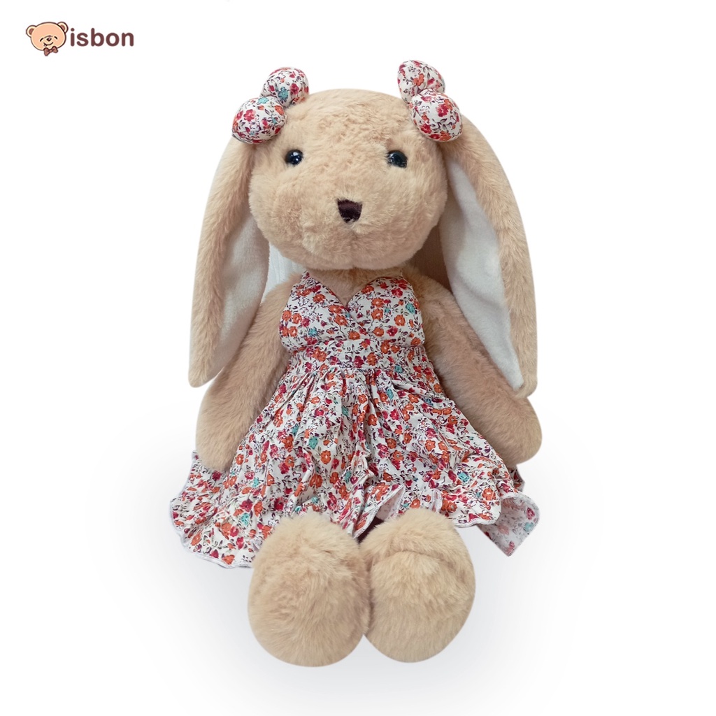 Boneka kelinci rabbit bunny taiwan TAN BROWN dengan rok gemas mainan anak cewek istana boneka