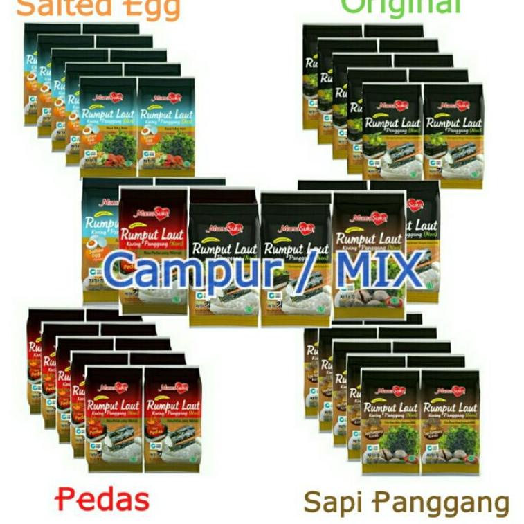 

Bestseller ¯ Paket Hemat 5 Pack Rumput Laut Mamasuka All Variant ღ