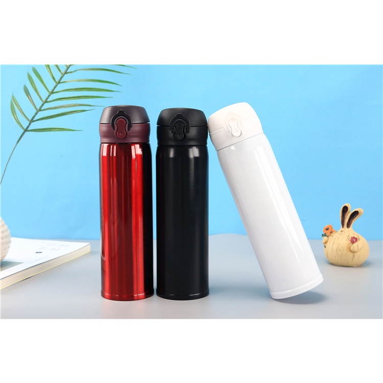 Termos Kancing Niagara Polos Kancing Vacuum Flask Tahan Panas 500 ML / Tumbler Botol Minum Polos Vacuum Tahan Panas - DX-001