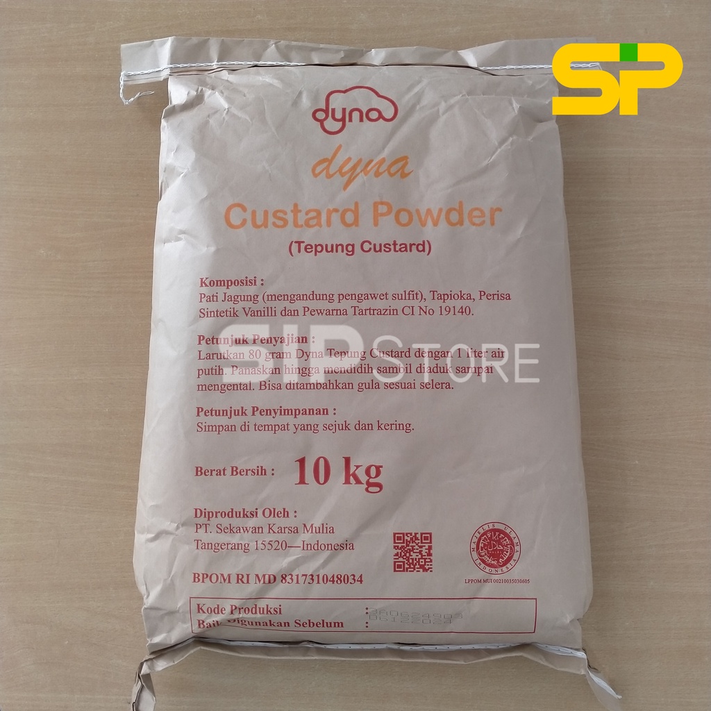 

DYNA Custard Powder Bubuk Custard 10kg / Custard Powder Tepung Custard / Bubuk Vla Instant