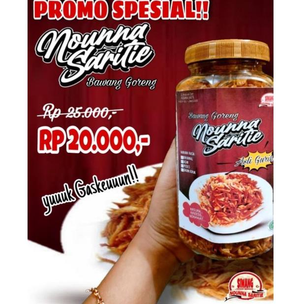 

Bisa COD Bawang Goreng Nounna Saritie 250 gr .,,.,.,