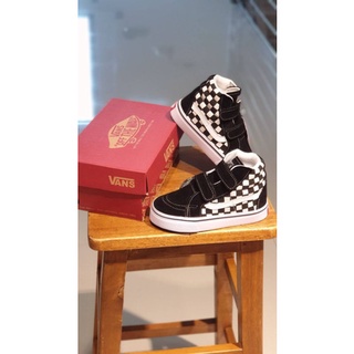 SEPATU VANS SK8 checkerboard  motif kotak kotak Baby Junior Kids BLACK WHITE HITAM PUTIH KADO COWOK CEWEK LAKI LAKI PEREMPUAN Murah kekinian