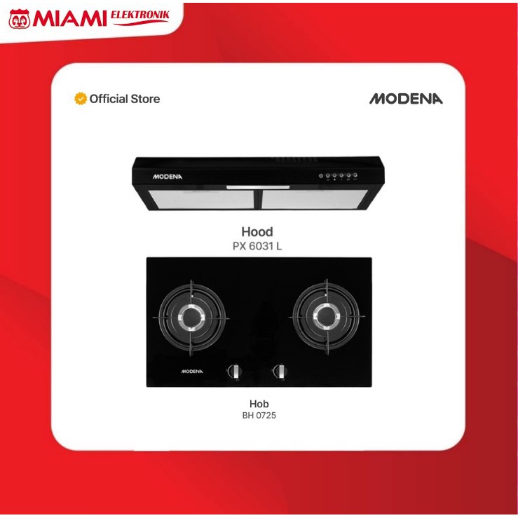 MODENA Paket Slim Hood - PX 6031 L + Built-In Hob - BH 0725