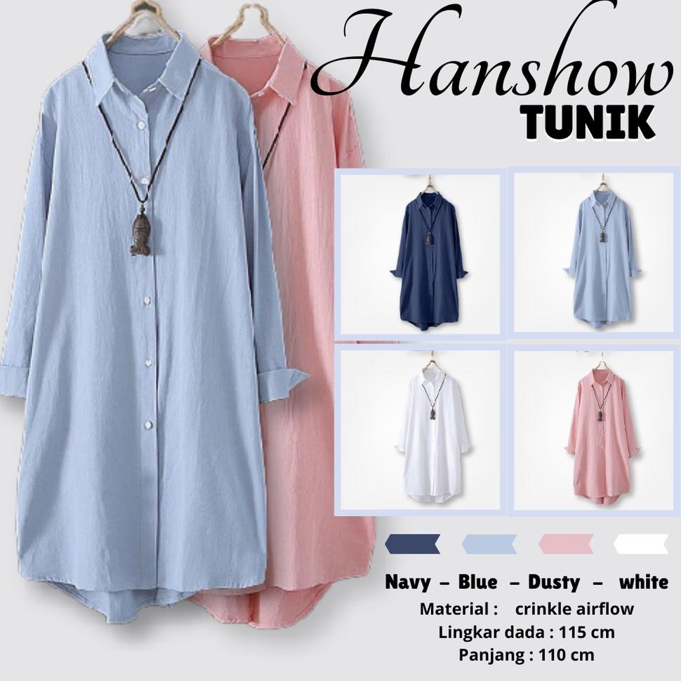 Best Seller TUNIK CRINCLE / HANSHOW TUNIK CRINCLE / CRINCLE BLOUSE / BLOUSE KOREA