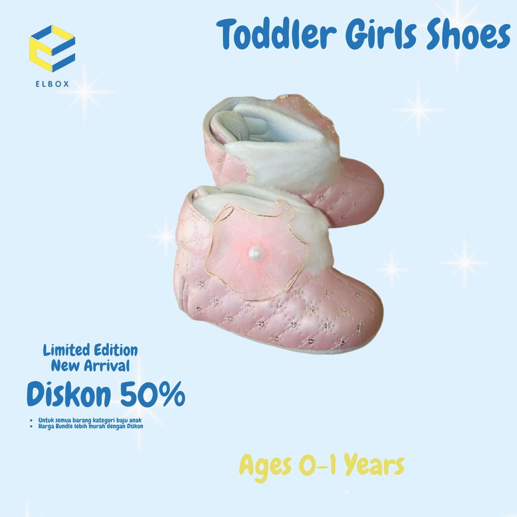SEPATU ANAK JENGEL CHENEL PAYET NEWBORN 0-18BULAN