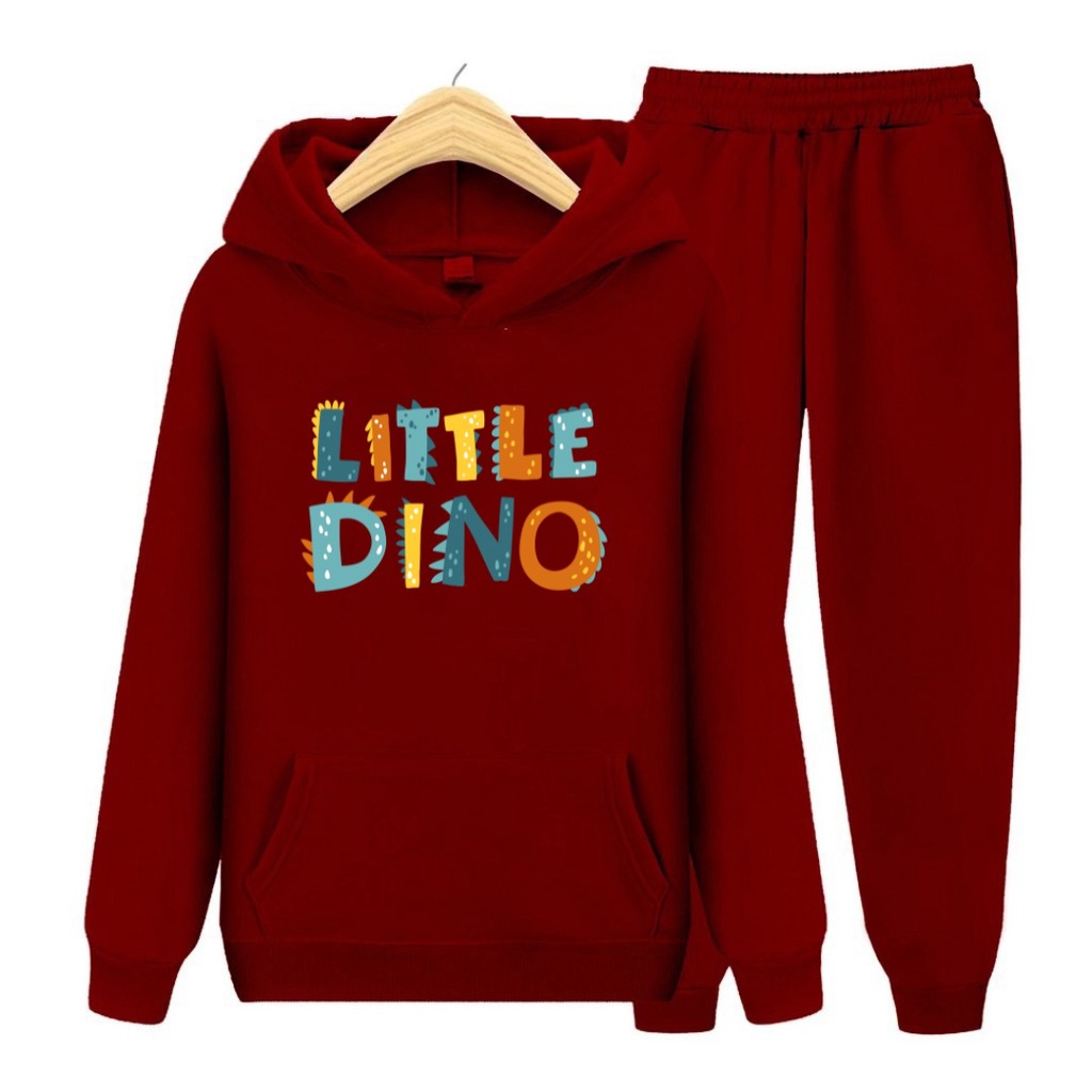 Setelan Anak Little Dino / Baju Topi dan Celana Anak