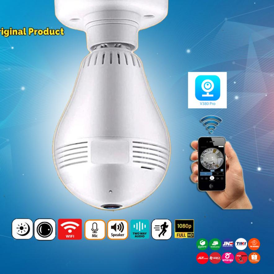 Depan CCTV Bohlam Original / kamera Cctv /  Cctv wifi / kamera wireless / Spy Cam Ori / Spycam lampu