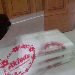 Plastik Sablon uk 30x40x05 / klip /ziplok / kantong plastik / olshop / kresek packing /distro /packing