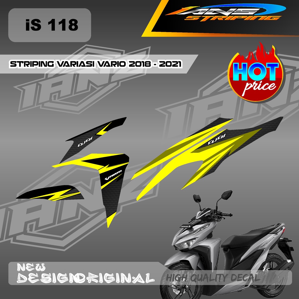 TERBARU DECAL STRIPING VARIO Led Vario 150 MOTIF GRAFIK RACING BAHAN HOLOGRAM / NON HOLOGRAM IS118