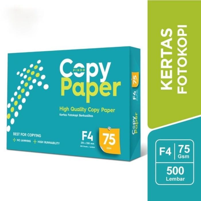 

Kertas fotocopy HVS F4 75 Gram 1 rim Copy Paper Kertas injet fax paper Khusus mengunakan instan kurir