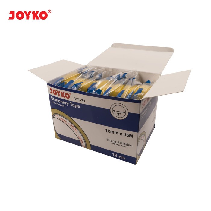 Isolasi Selotip Stationery Tape Joyko STT-31 12 mm / 1/2 Inch x 45 M