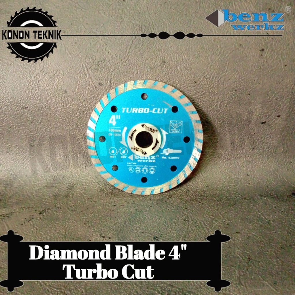 Diamond Blade 4" Turbo Cut (Wet&Dry)/ Diamond wheel blade 4" (Wet&Dry) / Diamond Blade 4" Turbo Cut 