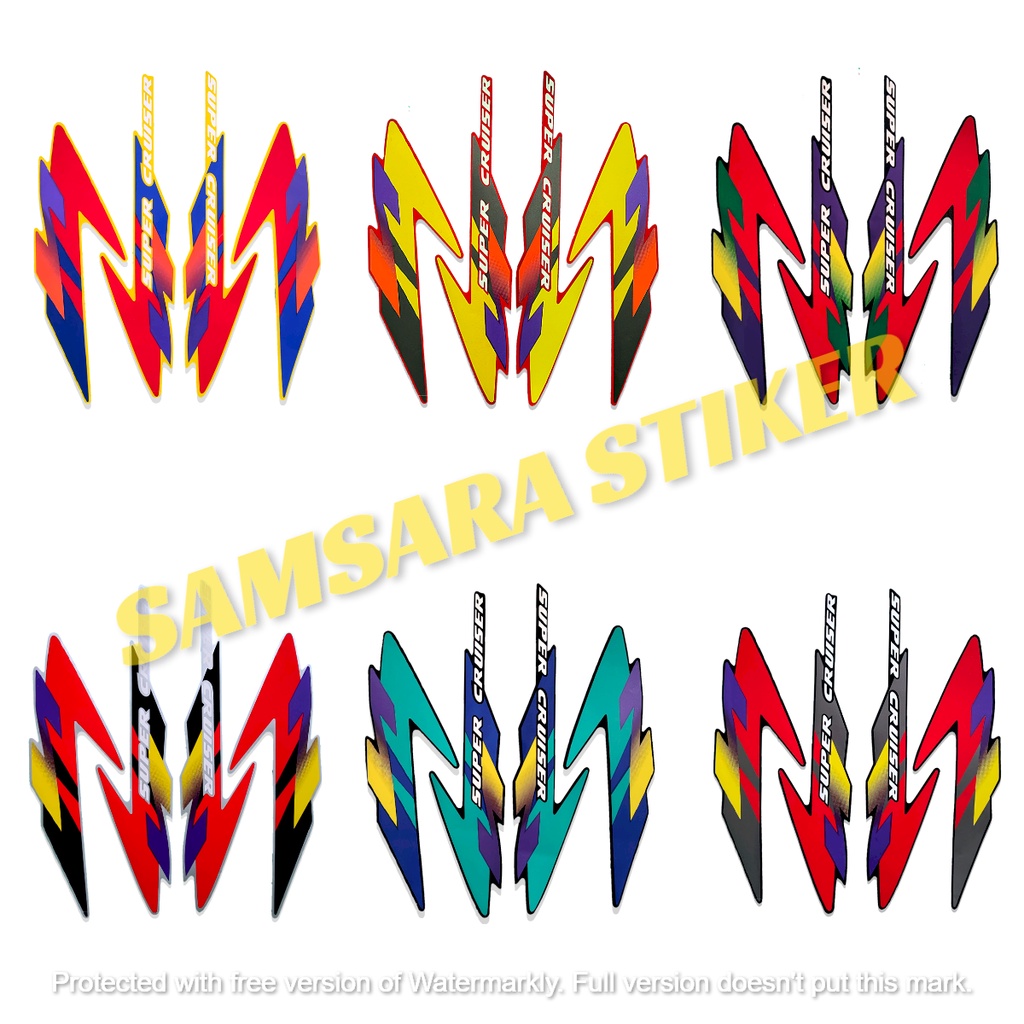 Stiker Motor Honda Tiger 1997 1Set