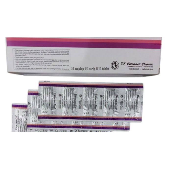 Demacolin Kaplet Strip Gejala Flu ,Demam, Sakit Kepala ORIGINAL-BPOM