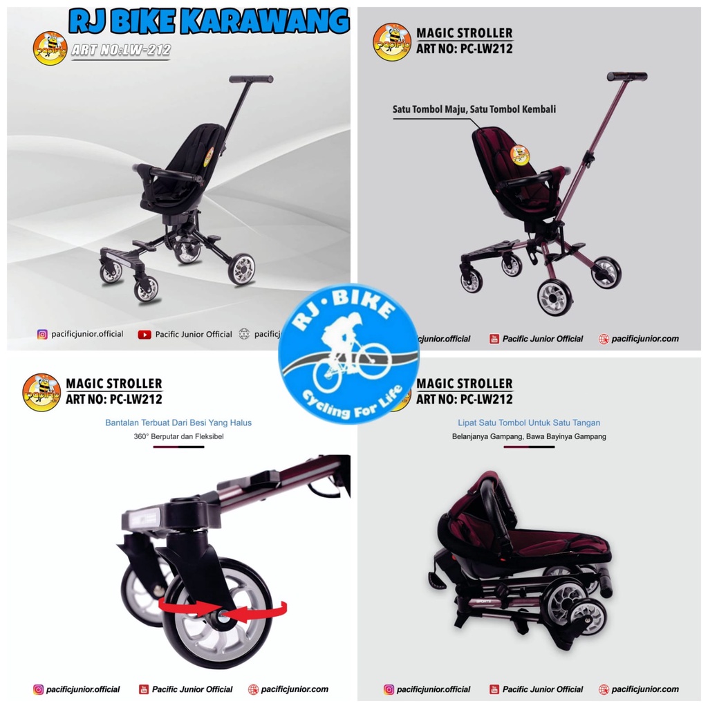 KERETA BAYI PACIFIC MAGIC STROLLER LW212